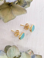 Pebble Stud Earrings - Gold by Ash & Rose