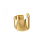 Penda Brass Adjustable Wide Band Cuff Ring