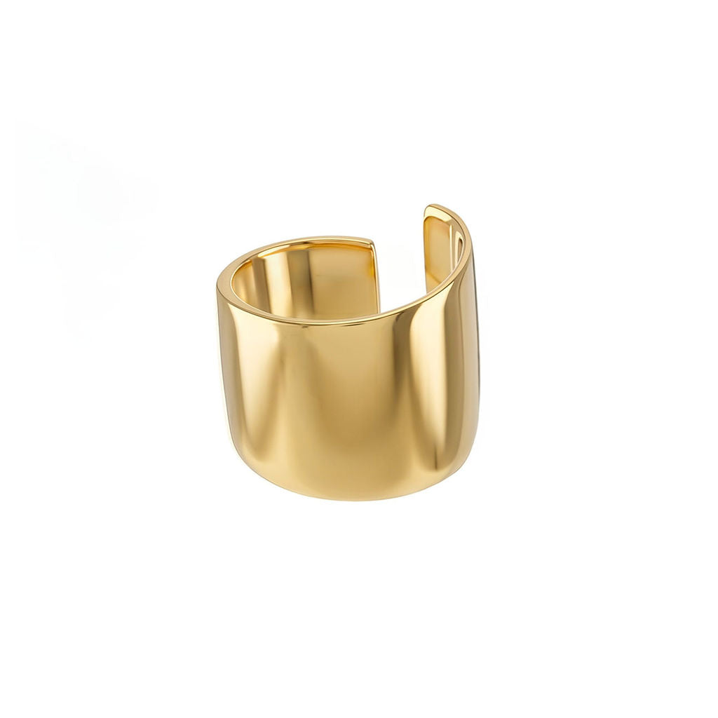 Penda Brass Adjustable Wide Band Cuff Ring