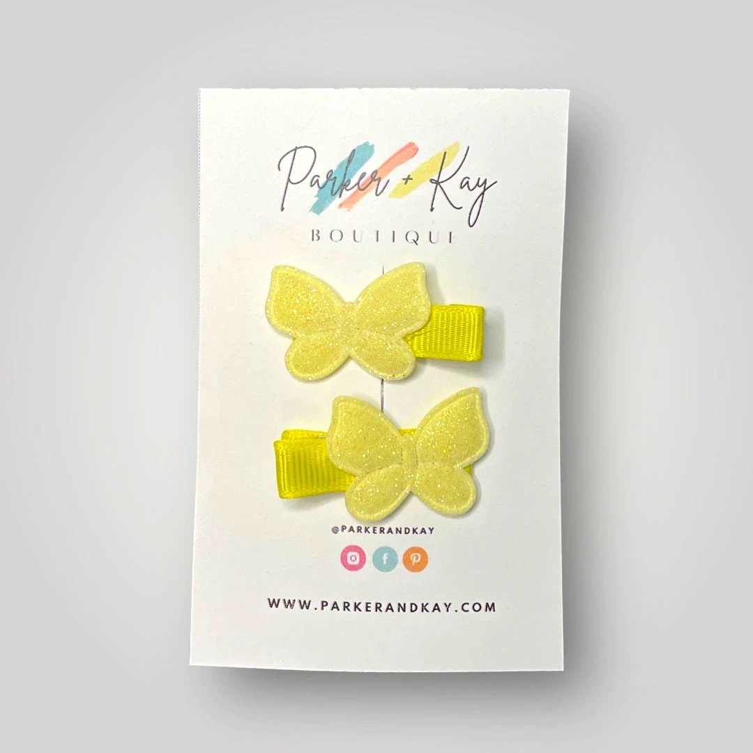 Shimmering Butterfly Hair Clips by Parker + Kay Creative