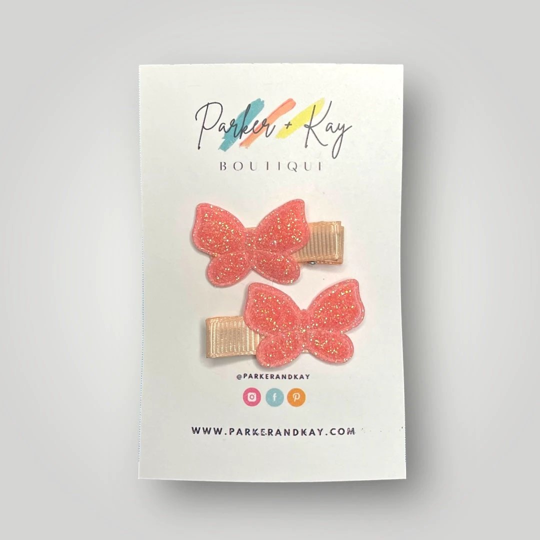 Shimmering Butterfly Hair Clips by Parker + Kay Creative