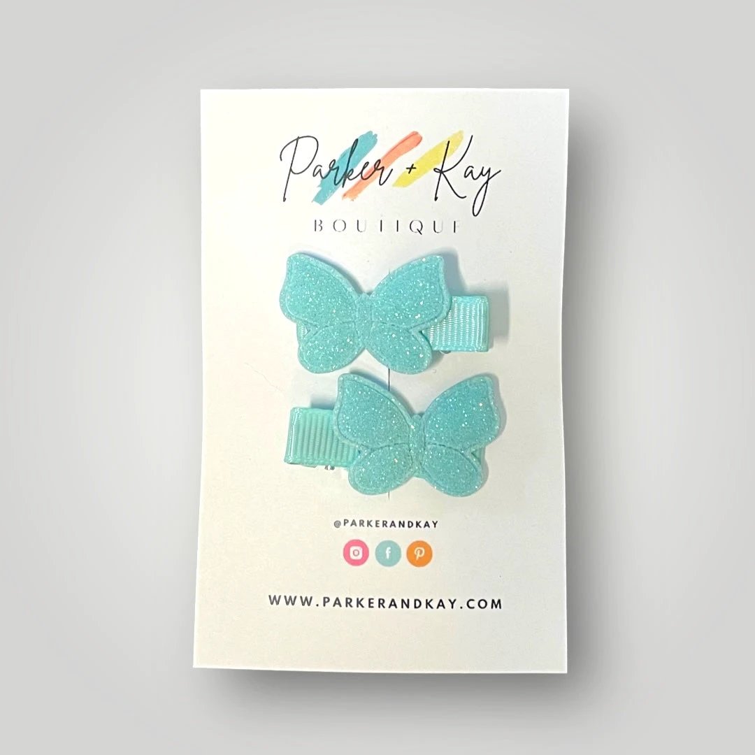 Shimmering Butterfly Hair Clips by Parker + Kay Creative