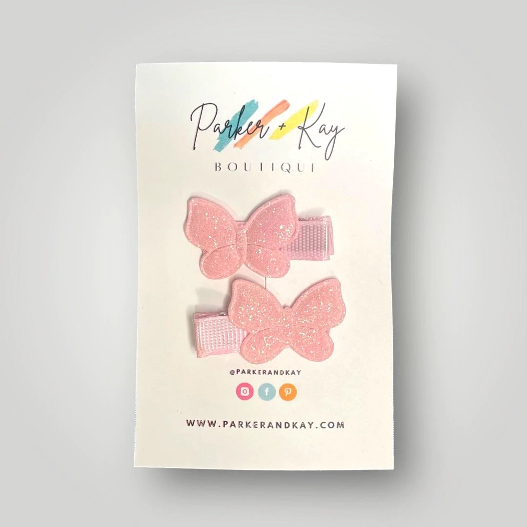 Shimmering Butterfly Hair Clips by Parker + Kay Creative