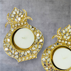 Kalash Shaped Mirror Diyas/ T-Light Holder