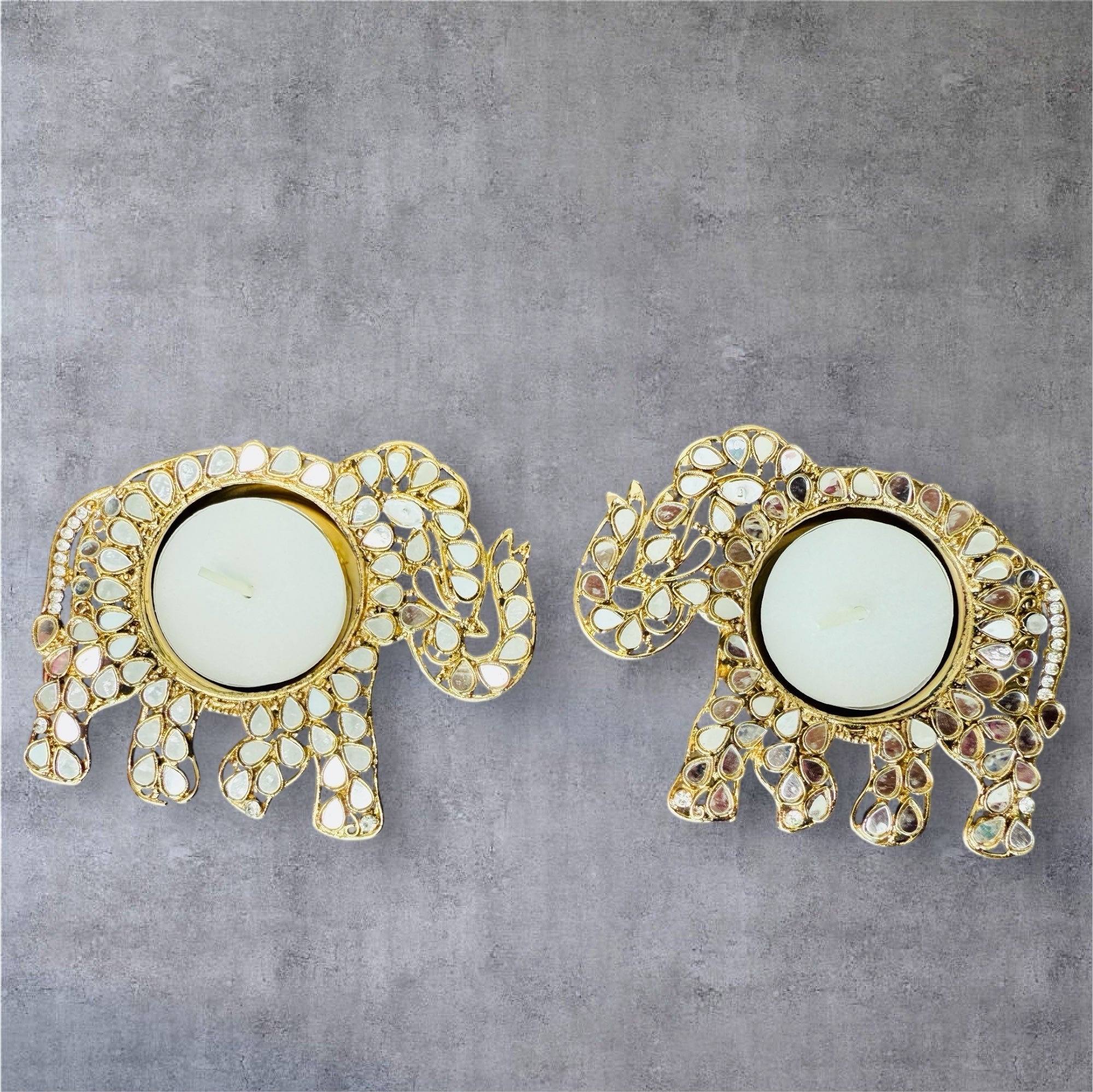 Ready to Gift Combo - Lotus Hangings & Elephant Diya in Organza Potli