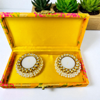Ready-to-Gift Set- 2 Diyas in Gift Box with Happy Diwali Cutout