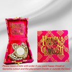 Mirror Diya with Box & Ganesha/Happy Diwali Cut Out