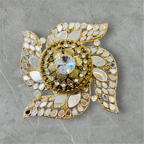 Handmade Designer Swastik Shaped Kundan Dibbies/Sindoor Daani/Trinket Box