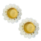 Set of 2 Dainty Acrylic Shell Flower Shaped T-Light Holders/Diya