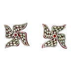 Set of Kundan Laxmi Charan & Pair of Swatik for Diwali Pooja