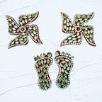 Diwali Gift - Diya with Kundan Laxmi Charan & Swastik in Gift box with Happy Diwali Decal