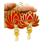 Lotus Theme Shubh Labh & Diya Combo