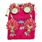 Lotus Theme Shubh Labh & Diya Combo