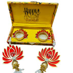 Lotus Theme Shubh Labh & Diya Combo