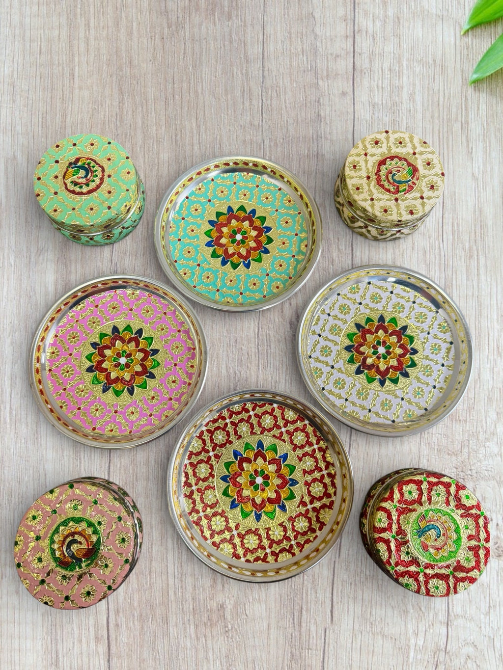 Minakari Thali / Minakari Stainless Steel Box - Housewarming Gift/Hostess Gift
