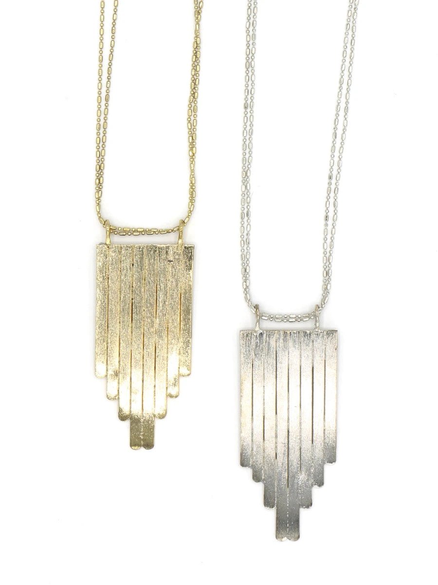 Picket Fence Pendant Necklace by Fair Anita
