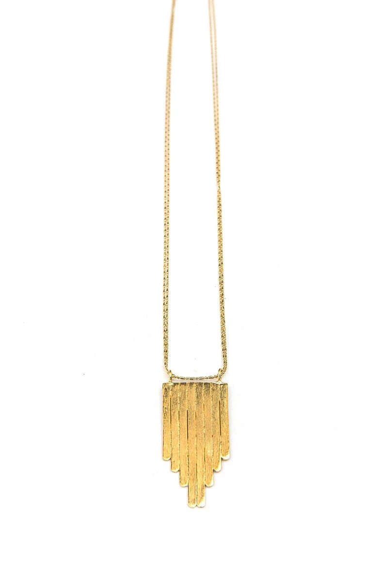 Picket Fence Pendant Necklace by Fair Anita