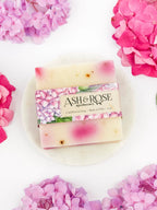 Pink Hydrangea Soap Scrub Bar by Ash & Rose