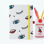 Pinup Girl Desk Set | Notebook, Pen Cup, and Pen Gift Bundle