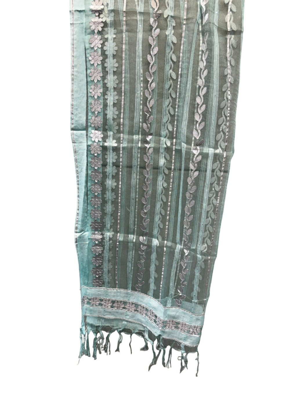 Dupatta with Silver Gota Work
