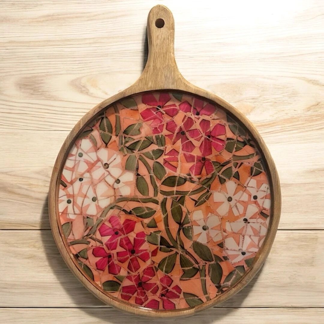 Charcuterie Board Pizza Serving Platter by Bohozena