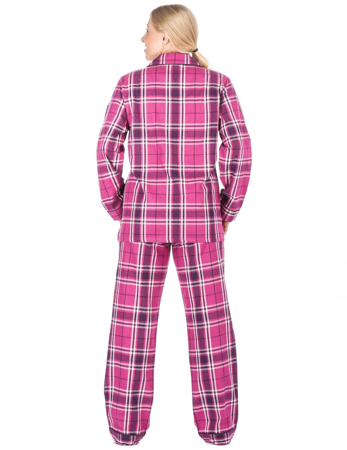 Women's Premium 100% Cotton Flannel Pajama Sleepwear Set (Relaxed Fit)