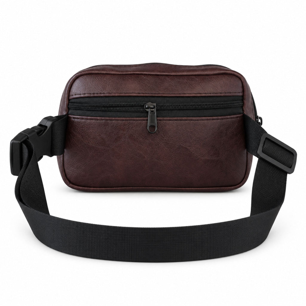 Vegan Leather Belt Bag for Men & Women, Crossbody Fanny Pack