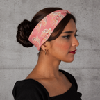 Plume Recycled Cotton Bandana | Neck Scarf Headband in Soft Pink Hues