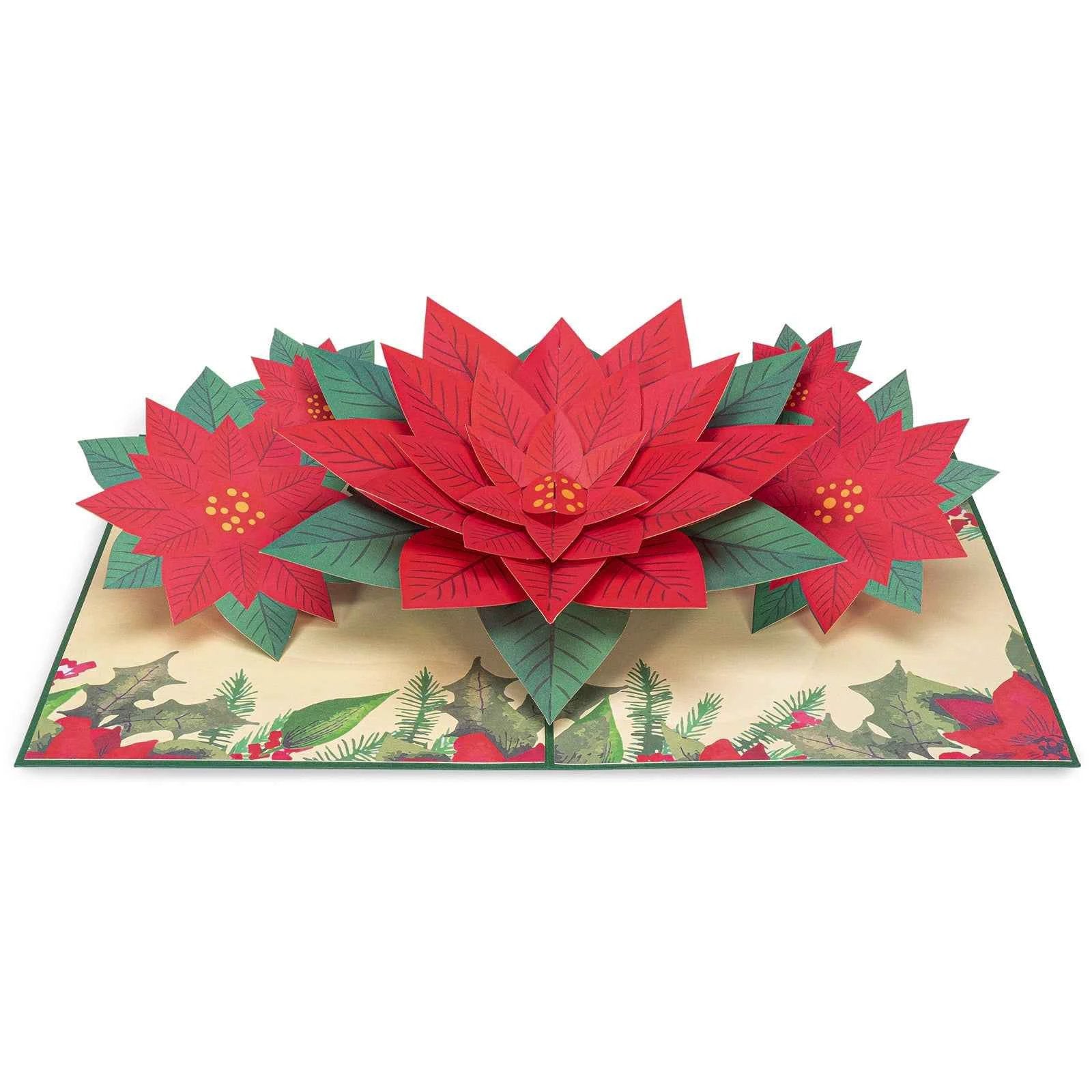 Poinsettia Pop Up Christmas Card by Paper Love