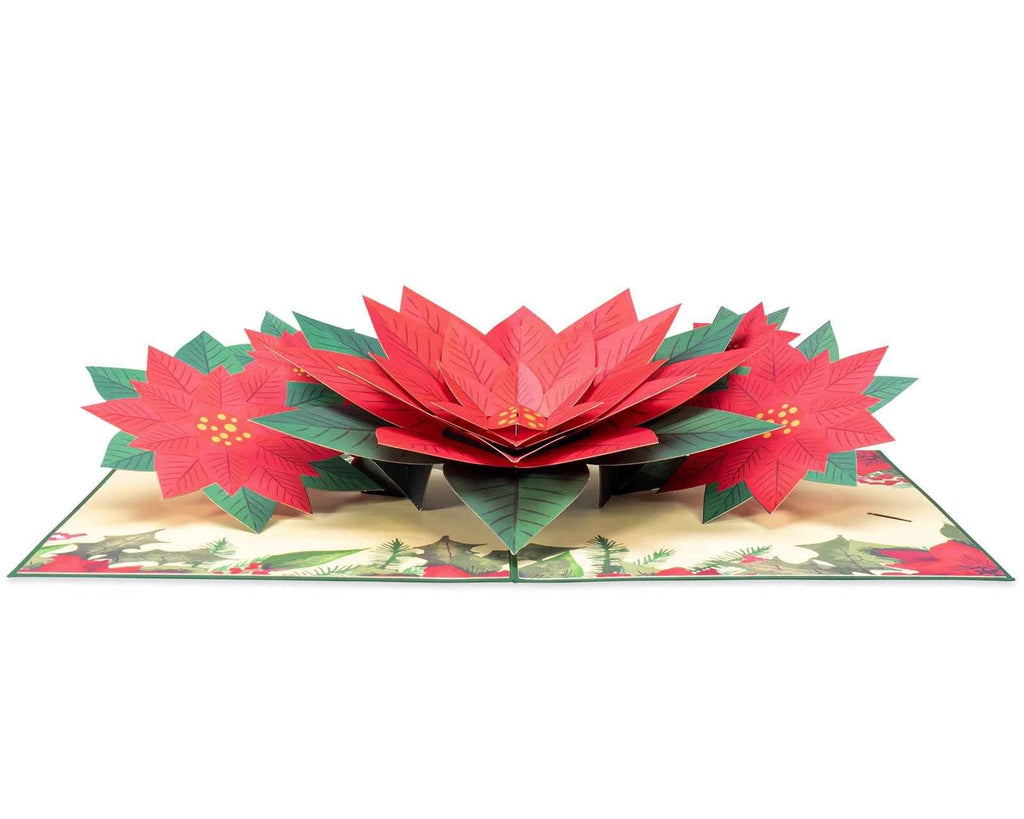 Poinsettia Pop Up Christmas Card by Paper Love