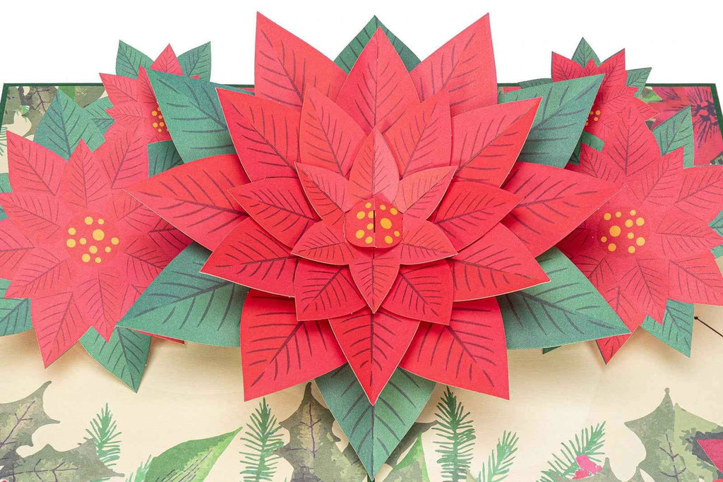 Poinsettia Pop Up Christmas Card by Paper Love