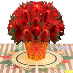 Poinsettias Plant Pop Up Card by Paper Love
