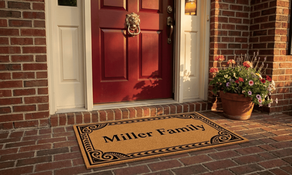 Polynesian Border Personalized Coir Mat