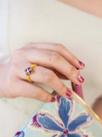 Faceted Amethyst Square Ring by Ash & Rose