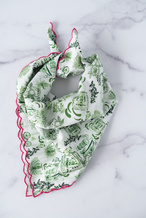 The Vesey Scarf in Green