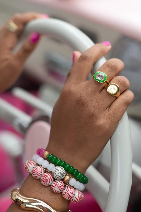 The Barre Bracelet in Red by TheTinyTassel