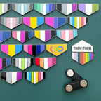 Pronoun + Flag Magnet Pin Badges (Bottom Flags Only)