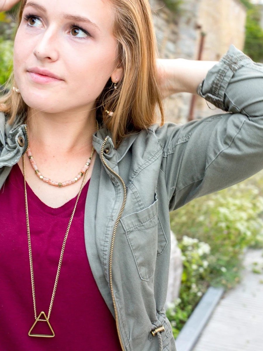 Pyramid Pendant Necklace by Fair Anita