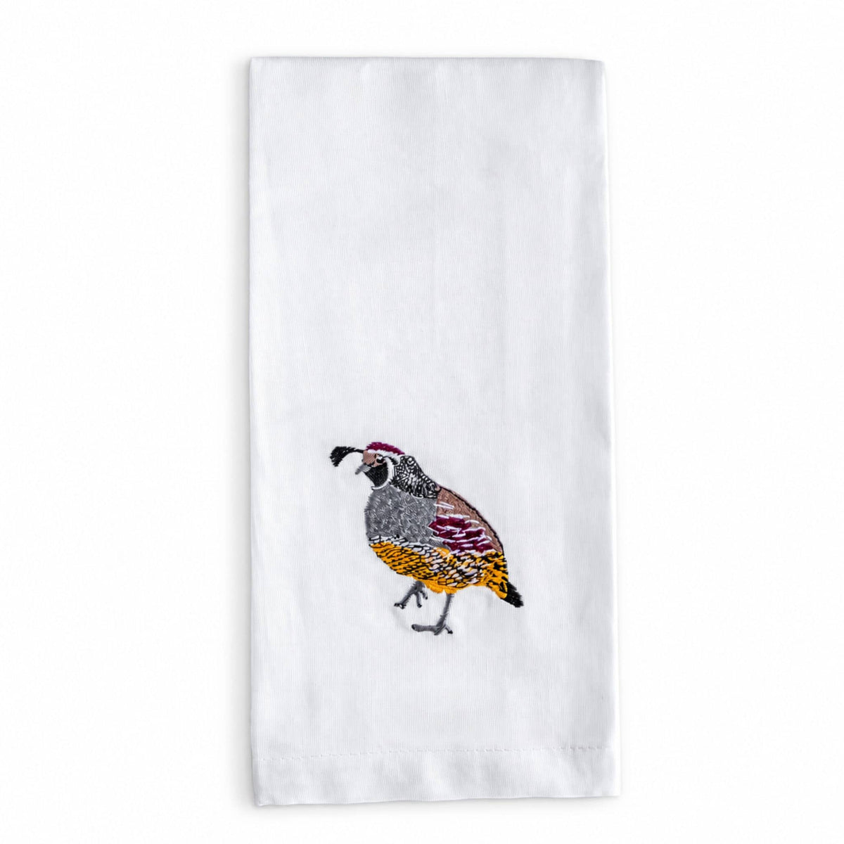 100% Cotton Tea Towels with Bird Embroidery - Kitchen Towels