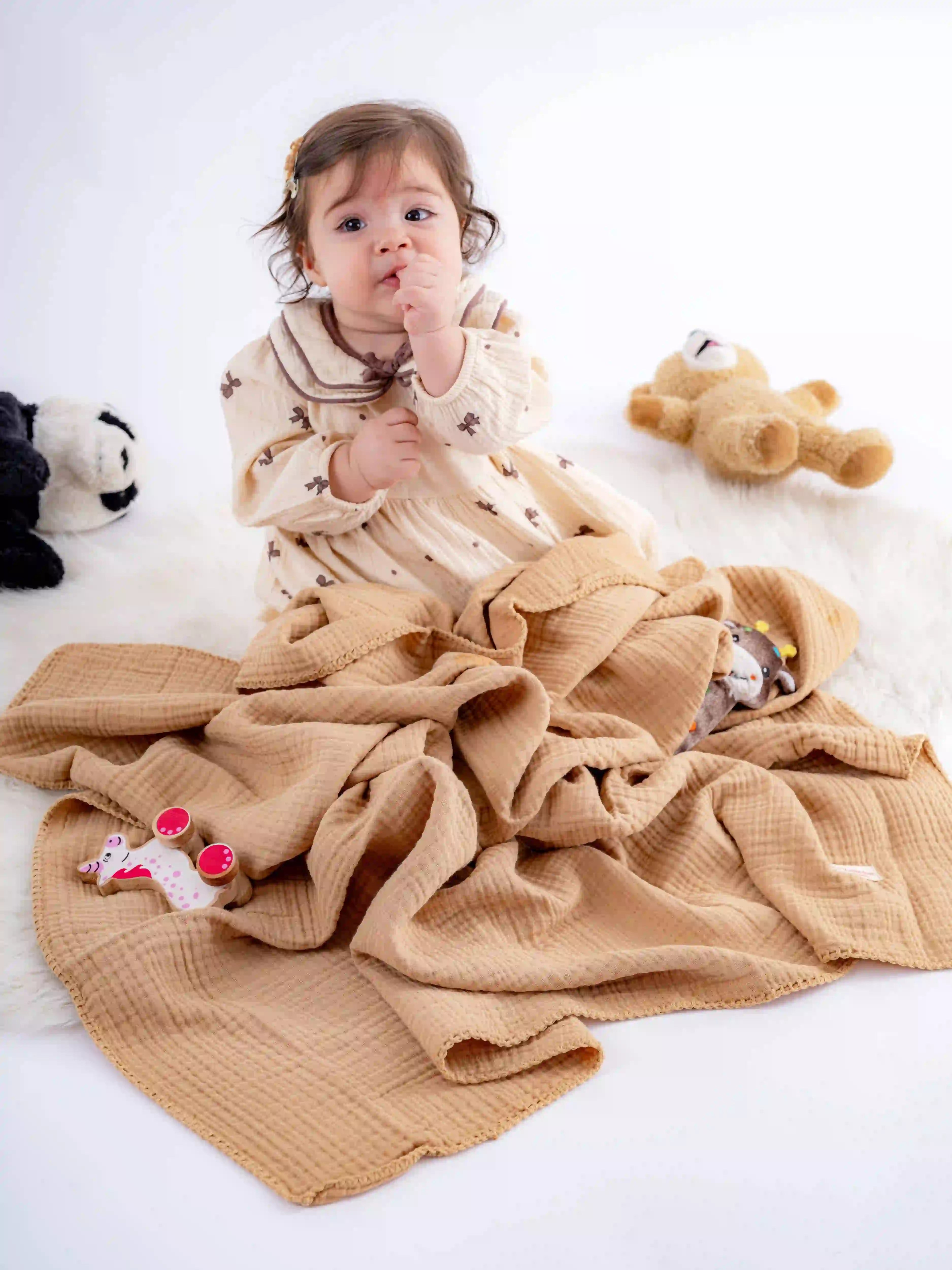 Quilted 4 Layers Muslin Blanket