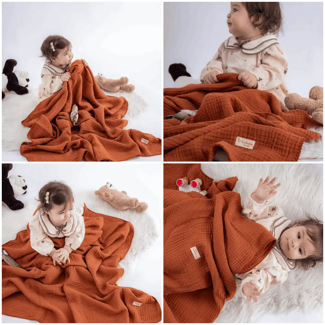 Quilted 4 Layers Muslin Blanket