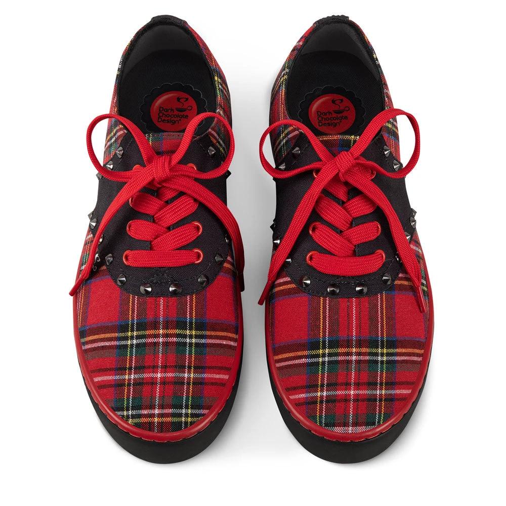 Chocolaticas® Rebel Tartan Casual Sneaker by Hot Chocolate Design