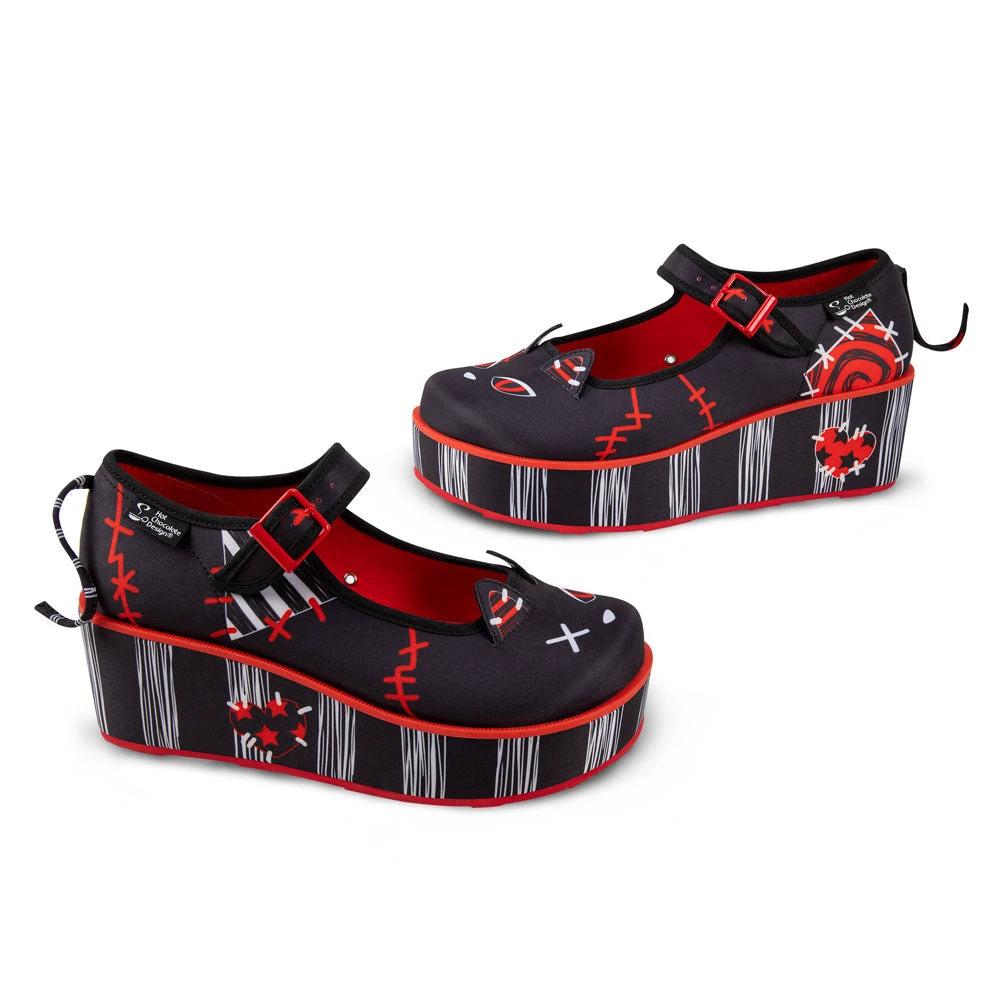 Chocolaticas® Riot Kitty Women's Mary Jane Platform by Hot Chocolate Design