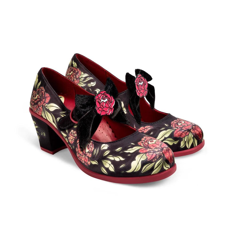 Chocolaticas® Mid Heels Rose Of Life Women's Mary Jane Pump by Hot Chocolate Design