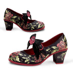 Chocolaticas® Mid Heels Rose Of Life Women's Mary Jane Pump by Hot Chocolate Design