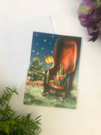 Rabbit Storytime Lasercut Christmas Card by Ash & Rose