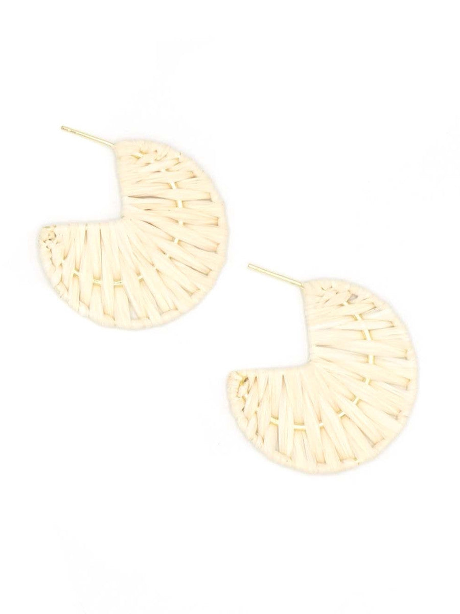 Raffia Hoop Earrings