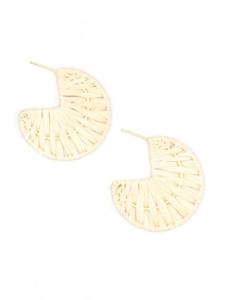 Raffia Hoop Earrings