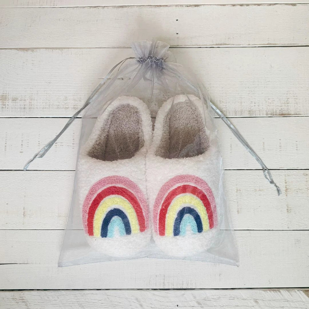Rainbow Plush Cozy Women's Slippers [Size 8 Remaining] by The Bullish Store