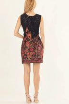 Ravina Black Short Dress with All-Over Sequins Embroidery by Raas